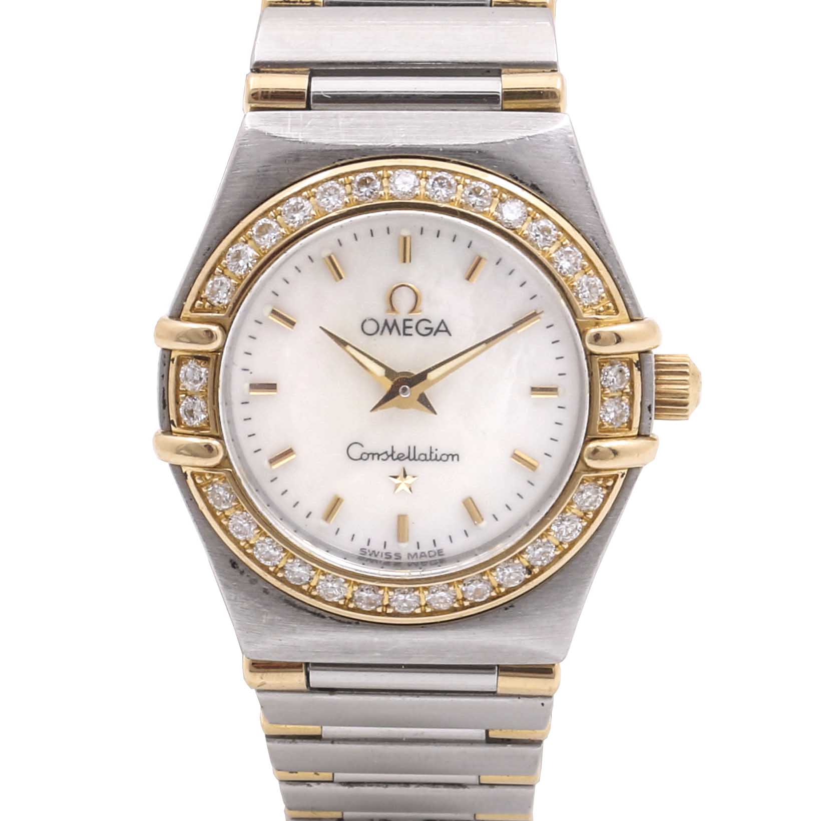 Omega Constellation Stainless Steel and 18K Yellow Gold Diamond Watch