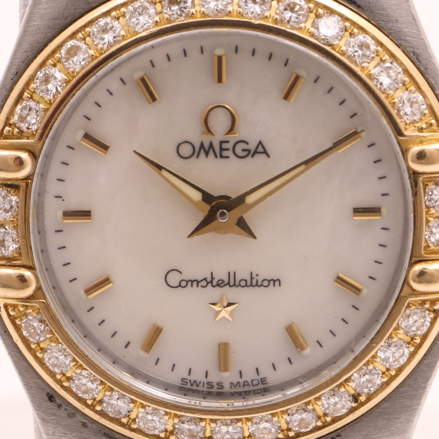 Omega Constellation Stainless Steel and 18K Yellow Gold Diamond Watch