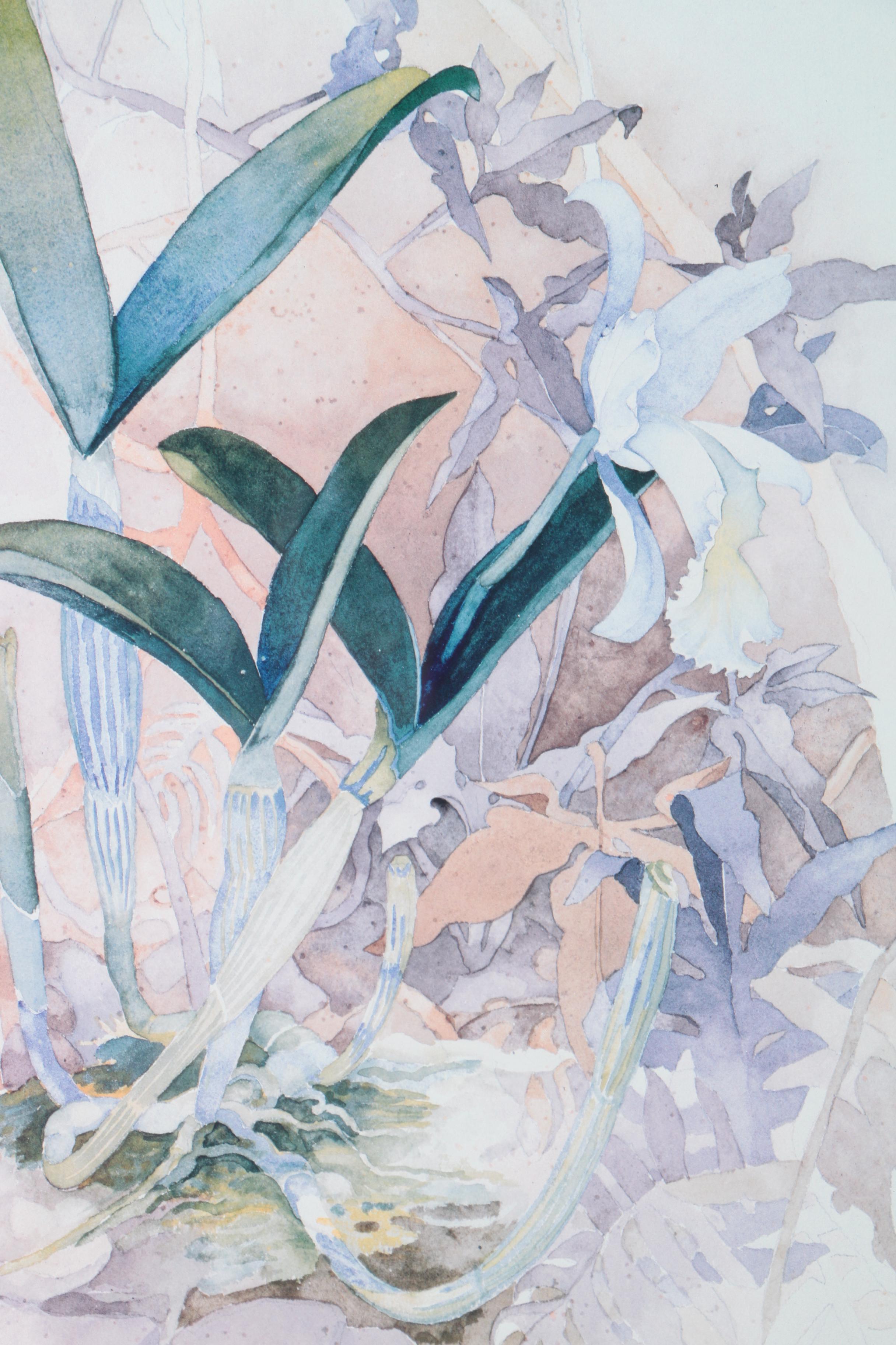 John Thomas Offset Lithographs on Paper of Flowers