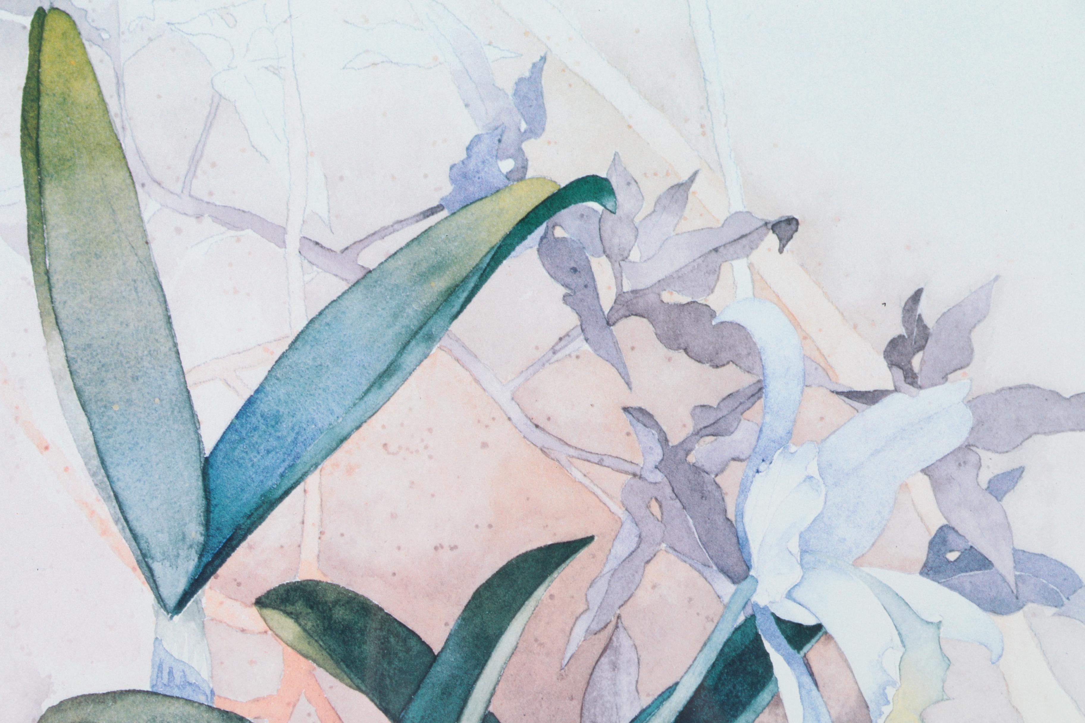 John Thomas Offset Lithographs on Paper of Flowers