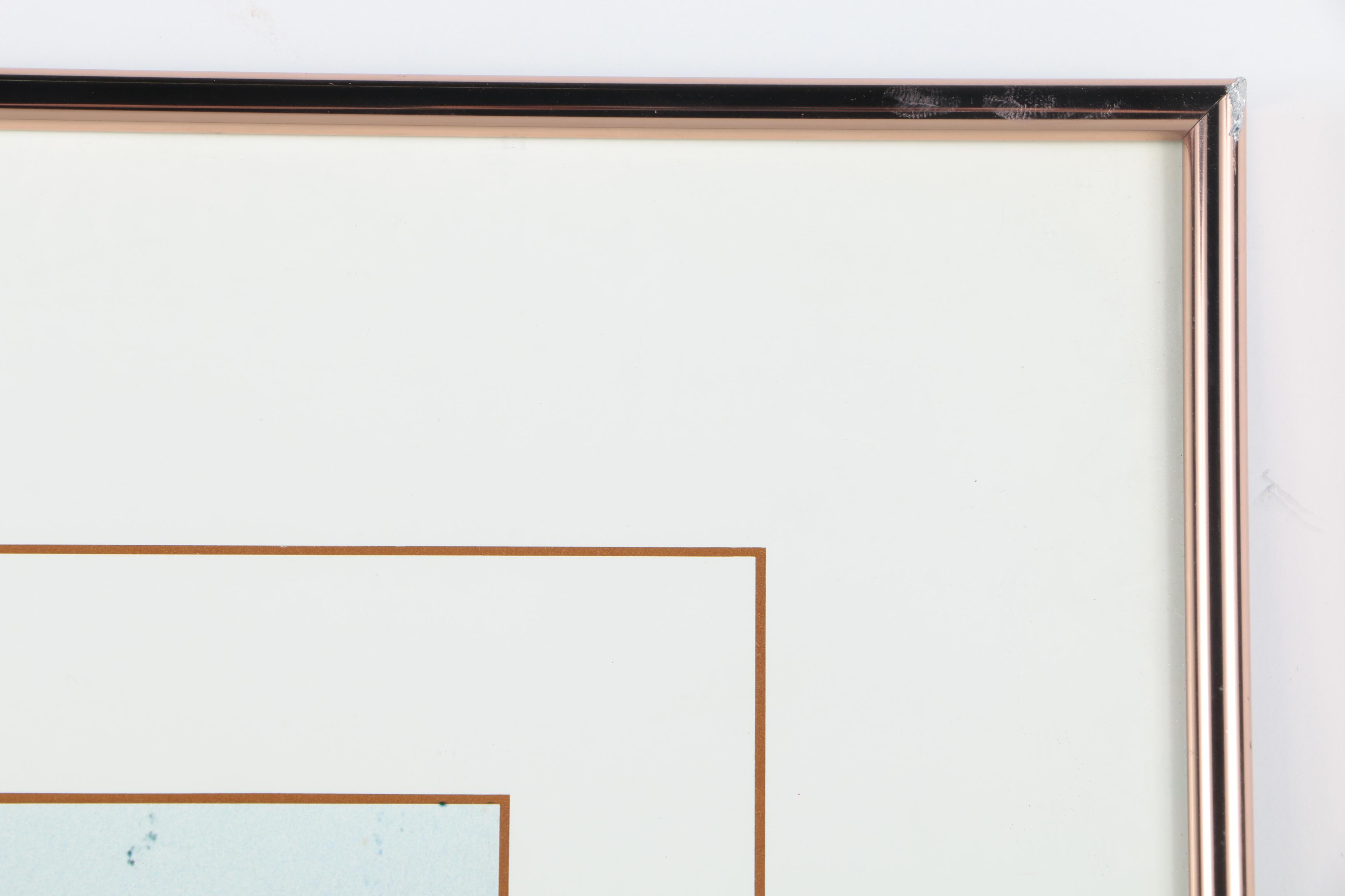 John Thomas Offset Lithographs on Paper of Flowers