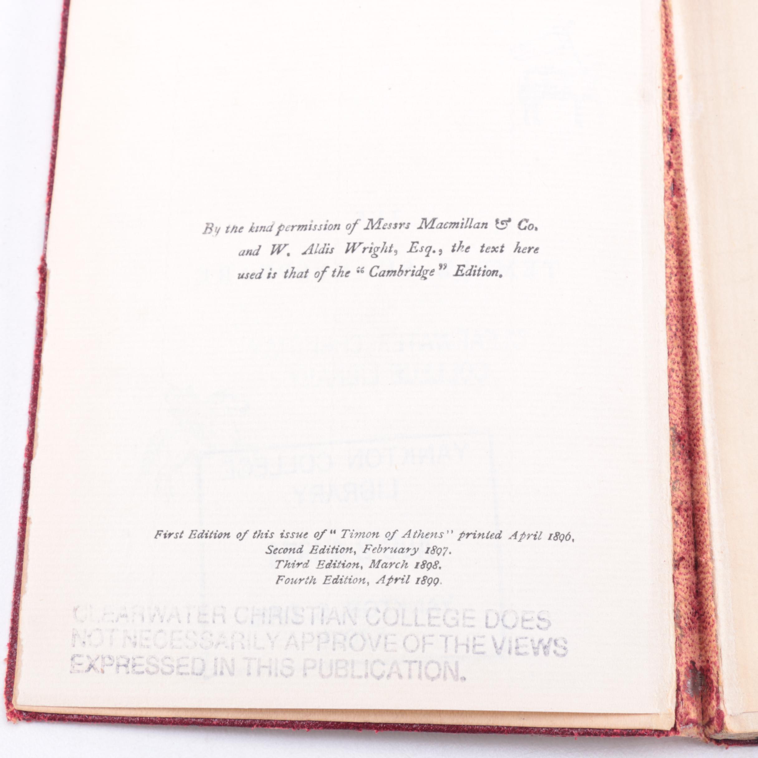 Assortment Vintage of Shakespeare Library Books