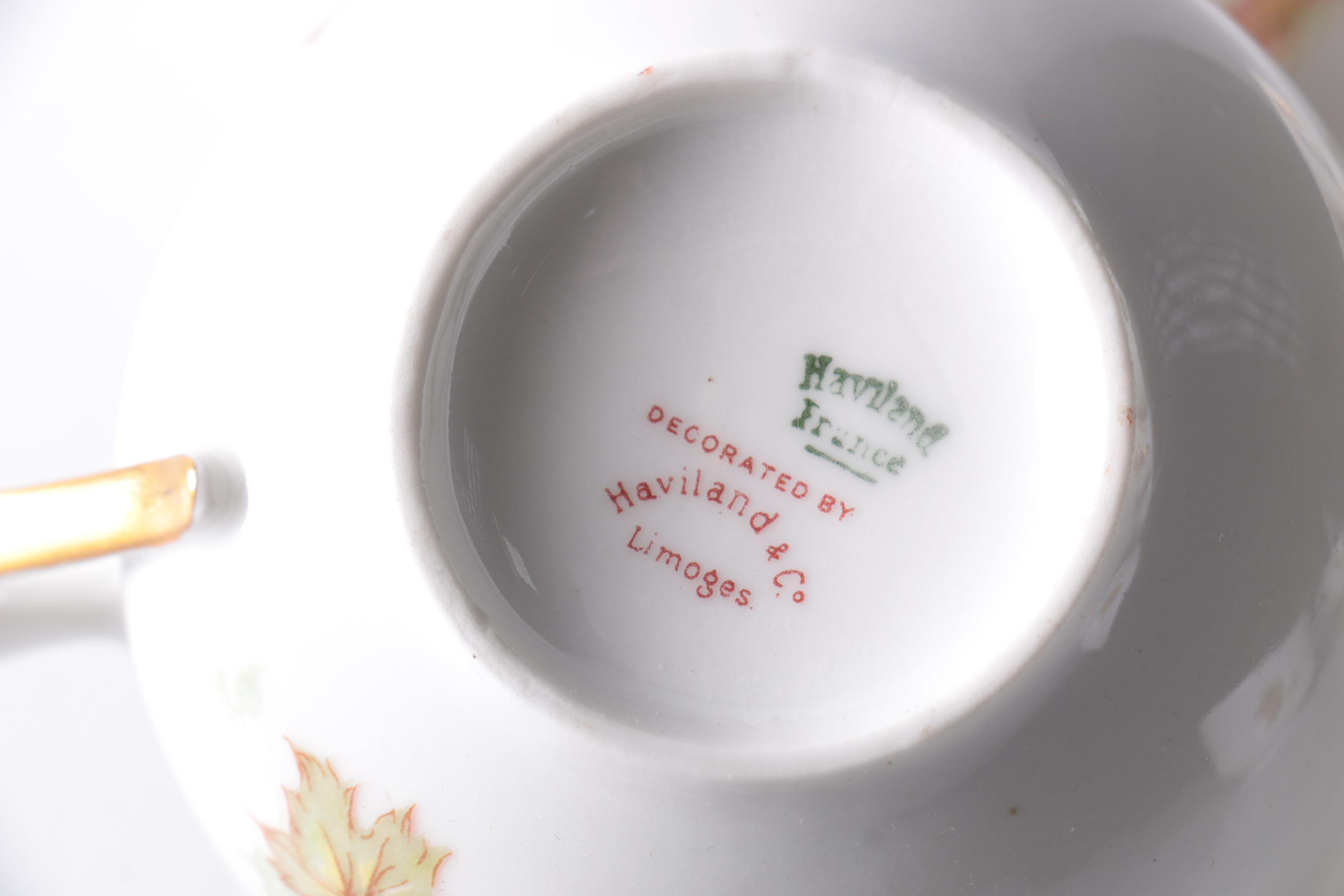 Haviland Limoges "Autumn Leaf" China Tableware