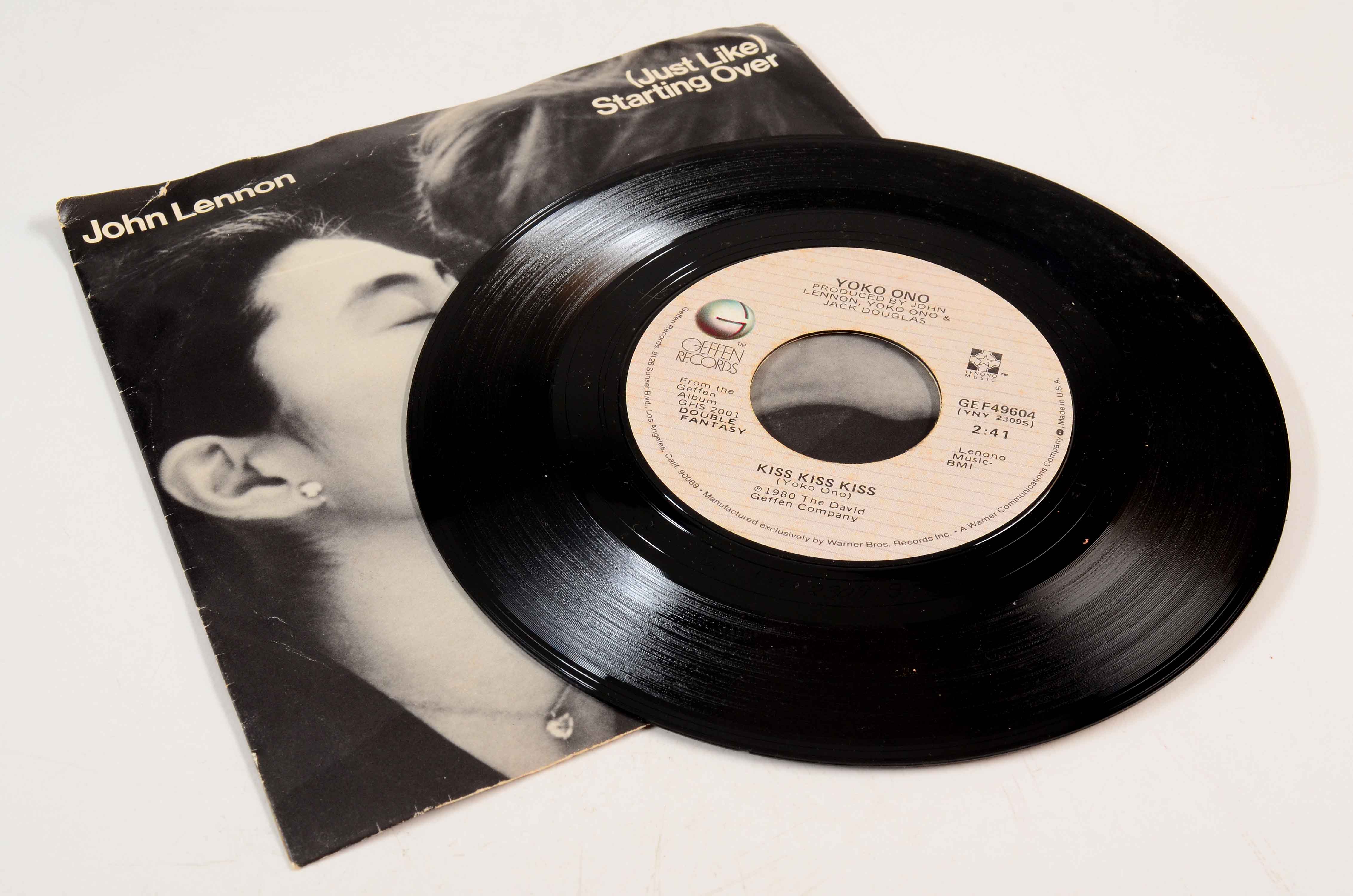 John Lennon and Yoko Ono Misprinted Vinyl 45 "Double Fantasy"