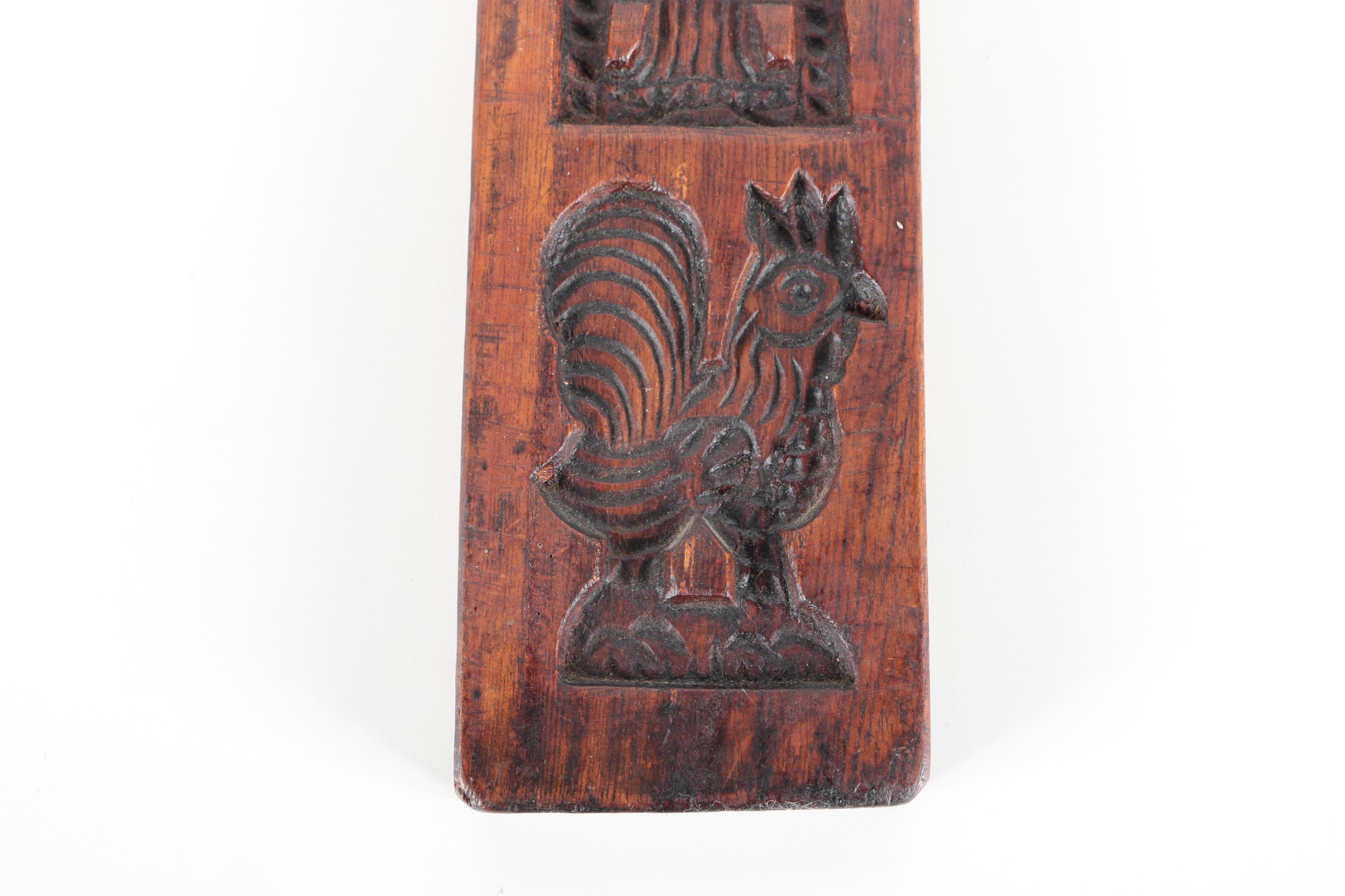 Primitive Carved Wood Cookie Mold