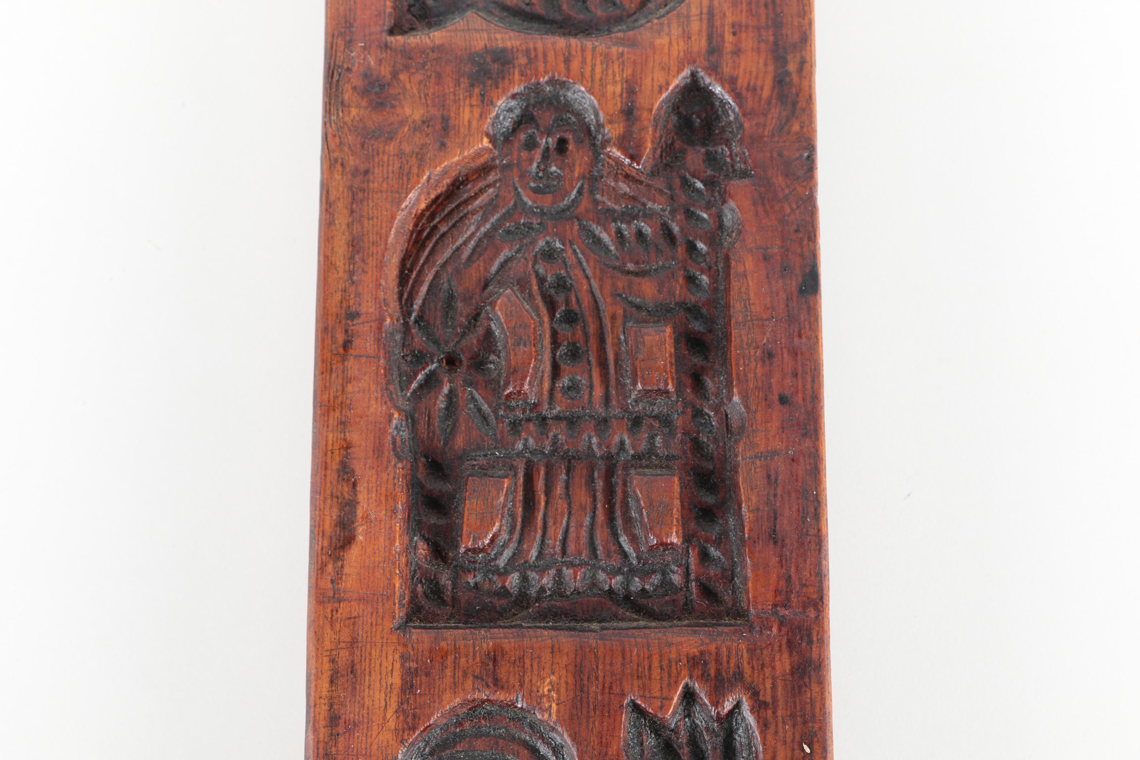 Primitive Carved Wood Cookie Mold