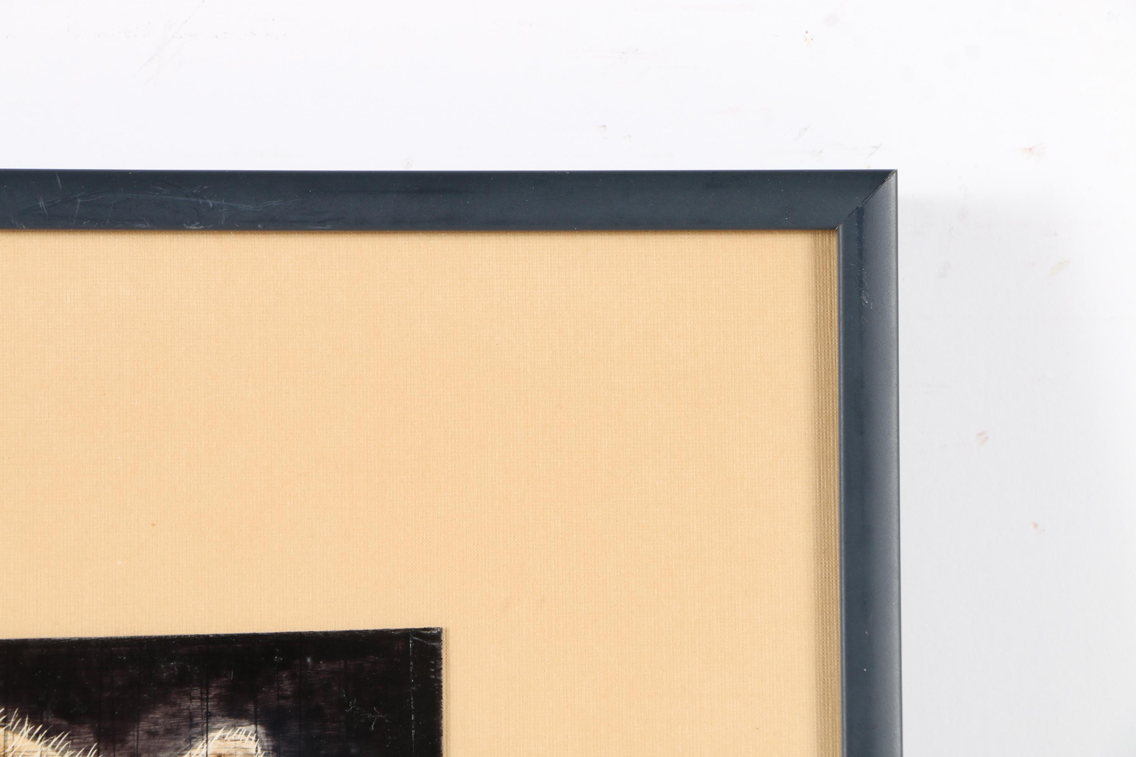 Cat-Themed Artwork Including a Paper Cut-Out