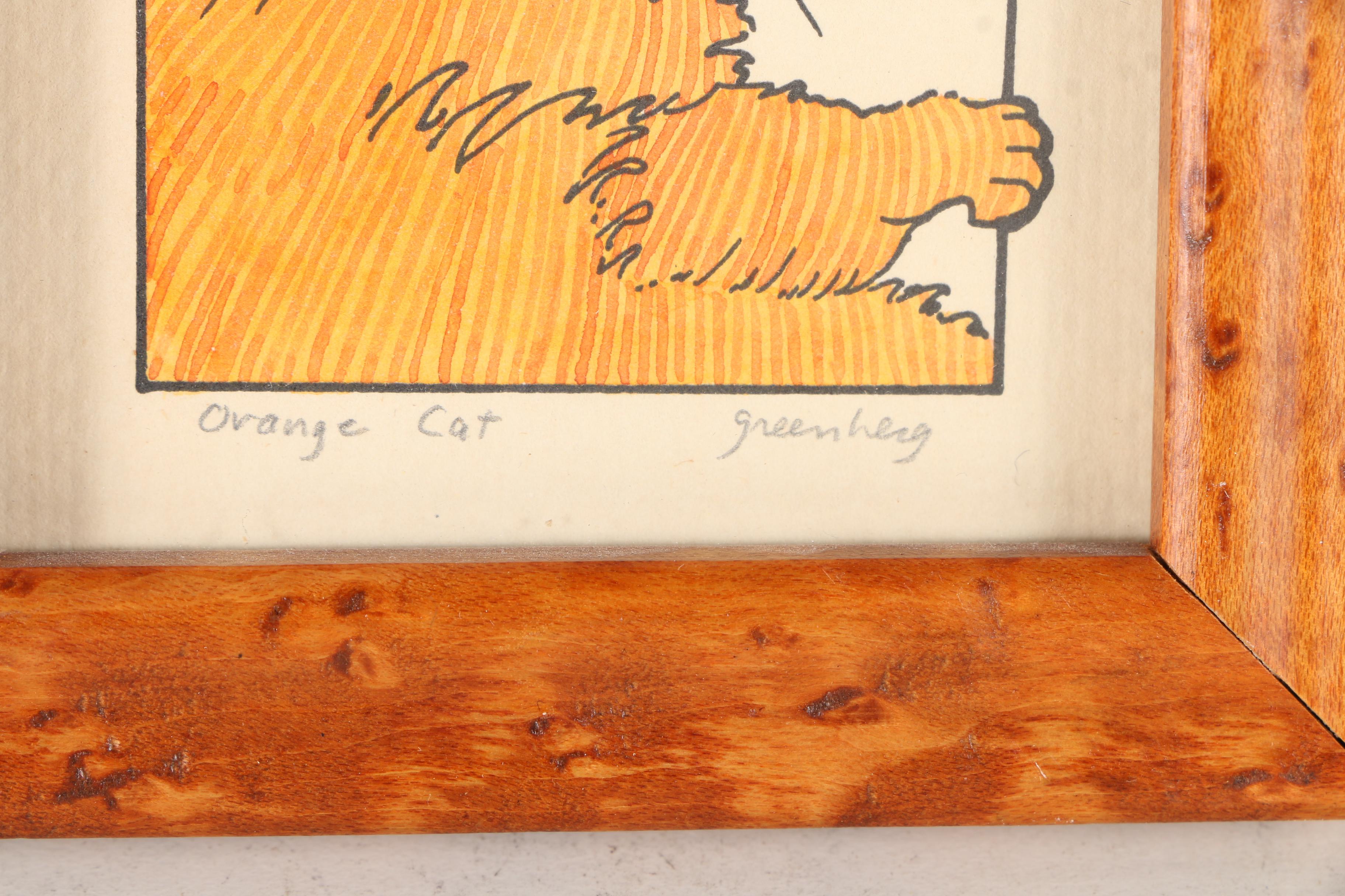 Cat-Themed Artwork Including a Paper Cut-Out