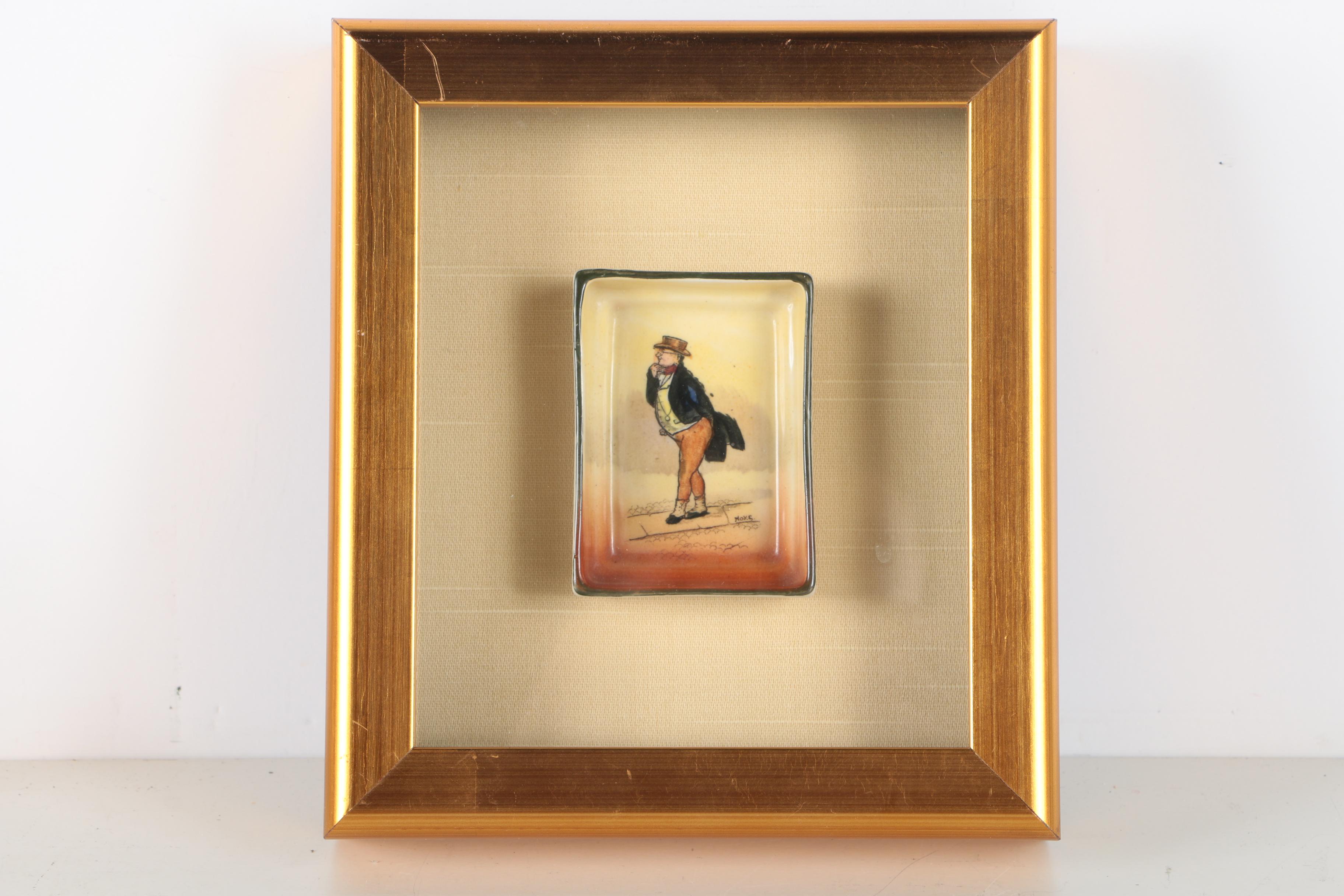 Framed Royal Doulton Dickens Collection Dishes