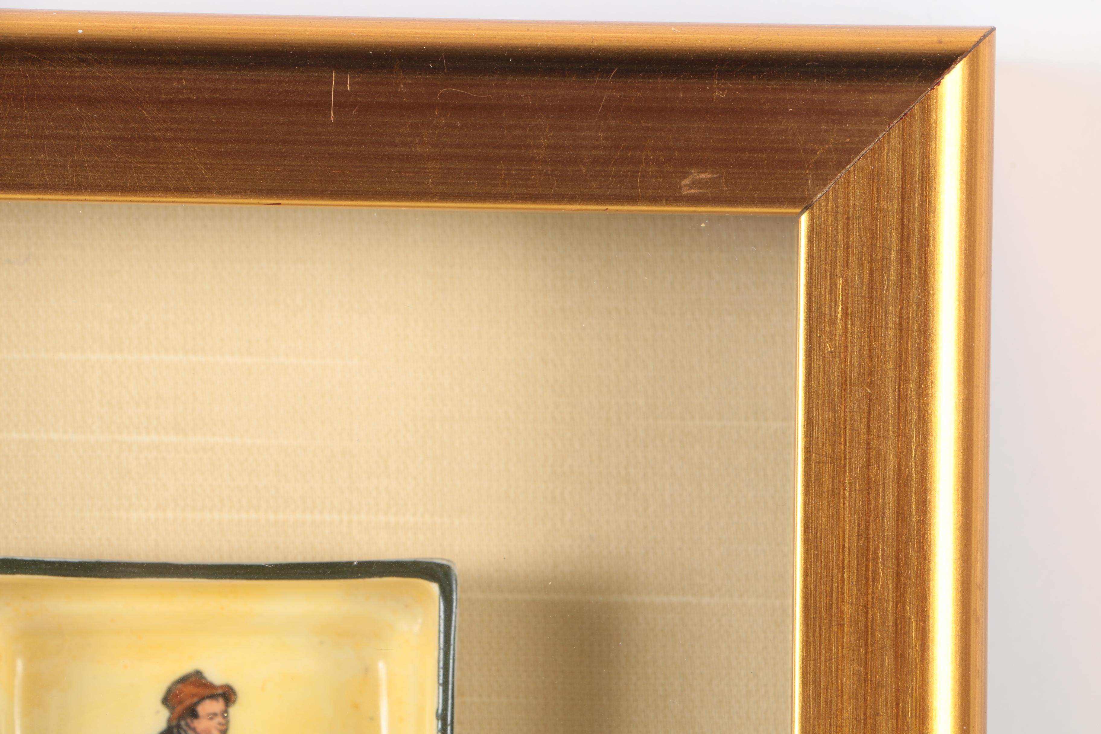 Framed Royal Doulton Dickens Collection Dishes