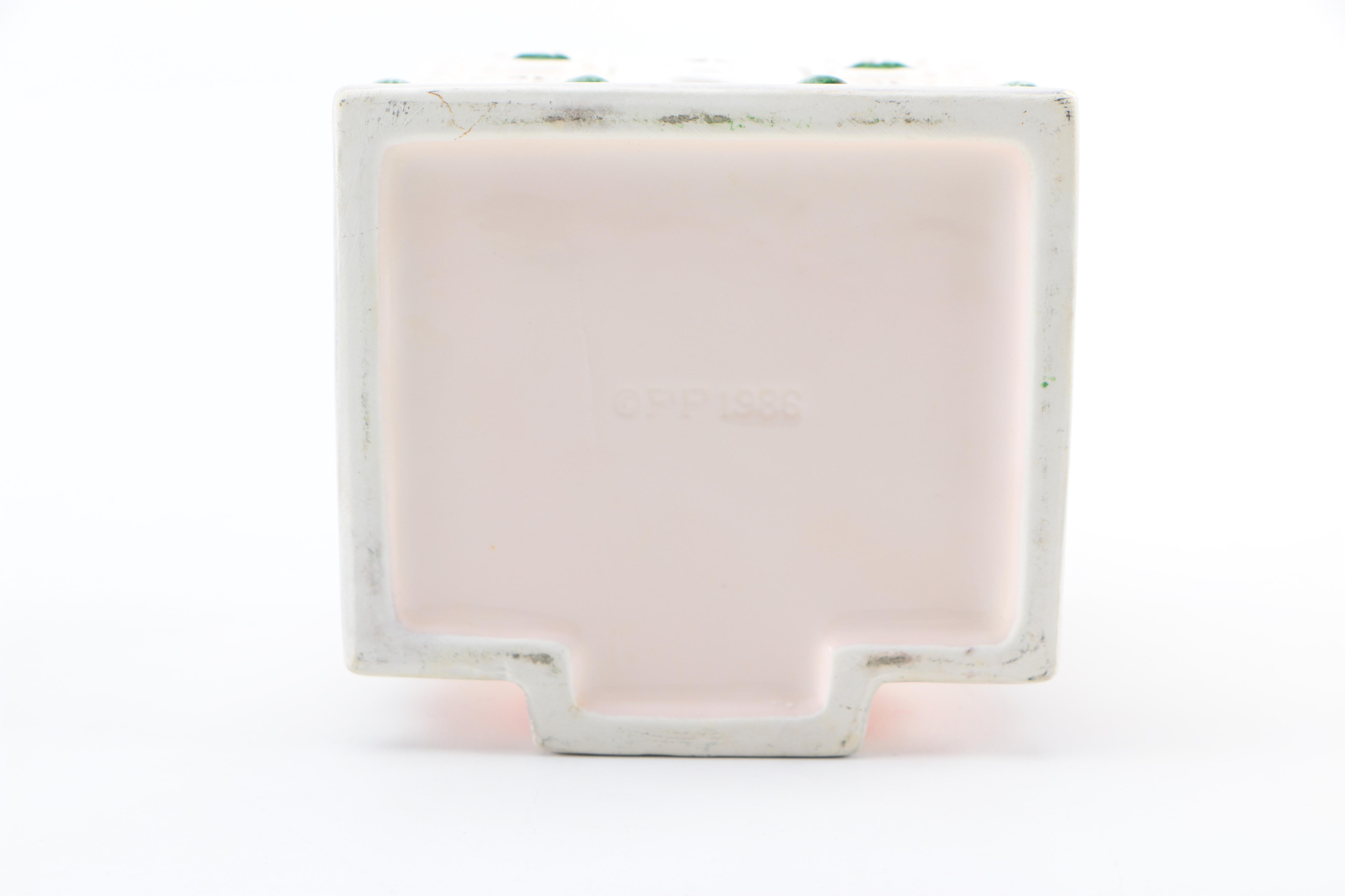 Vintage Ceramic Fitz and Floyd Candleholders and Butter Dishes