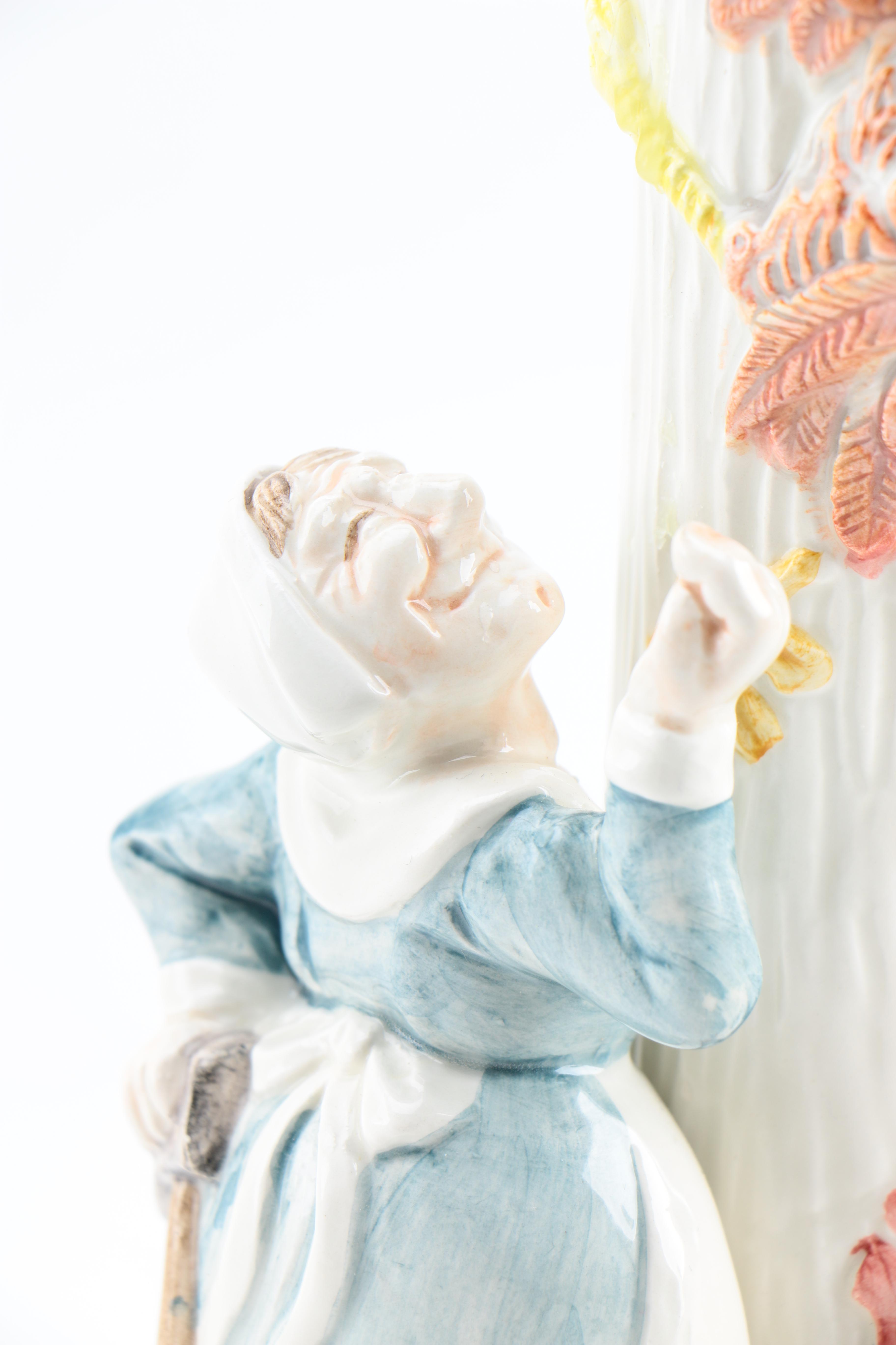 Vintage Ceramic Fitz and Floyd Candleholders and Butter Dishes