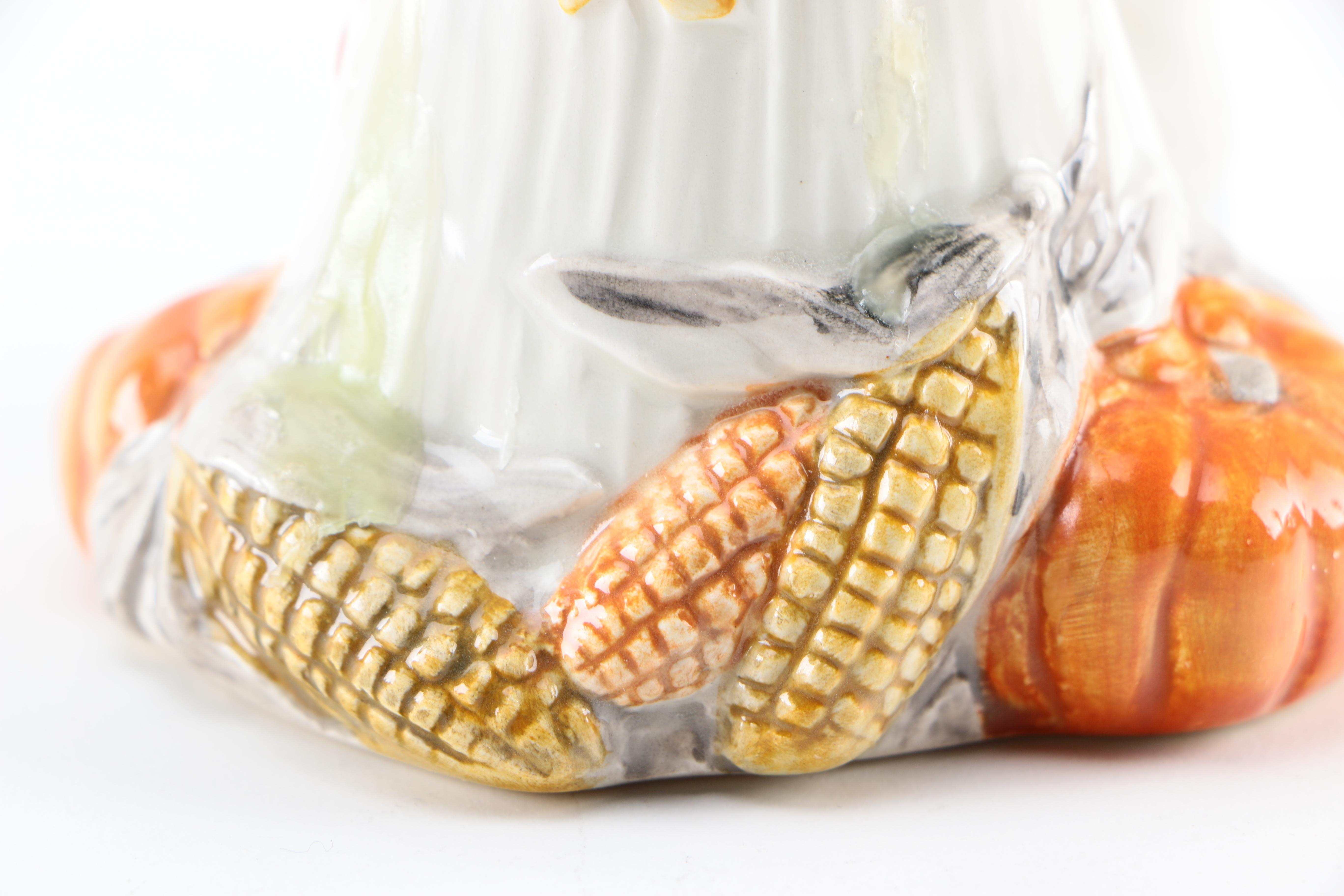 Vintage Ceramic Fitz and Floyd Candleholders and Butter Dishes