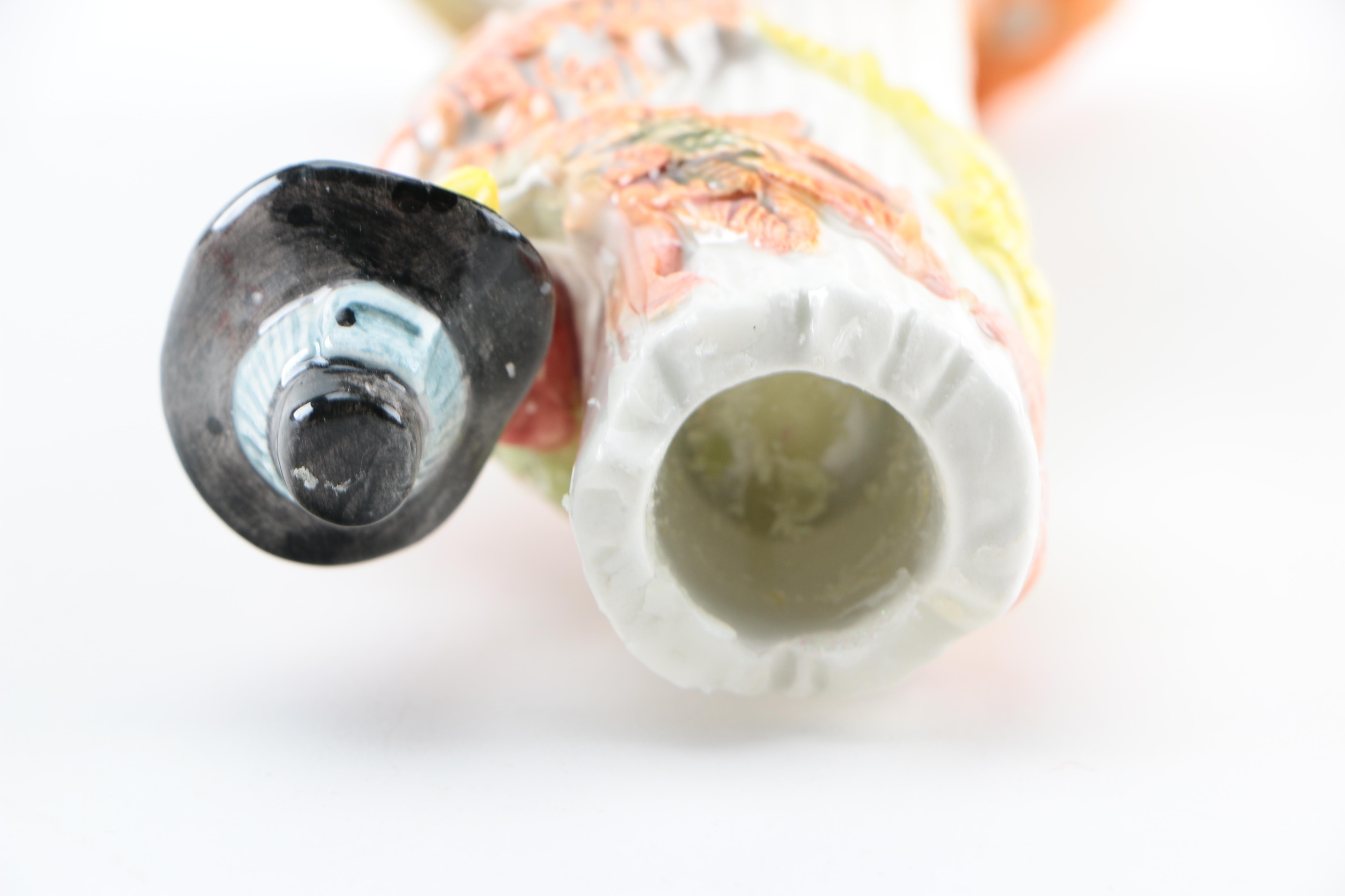 Vintage Ceramic Fitz and Floyd Candleholders and Butter Dishes