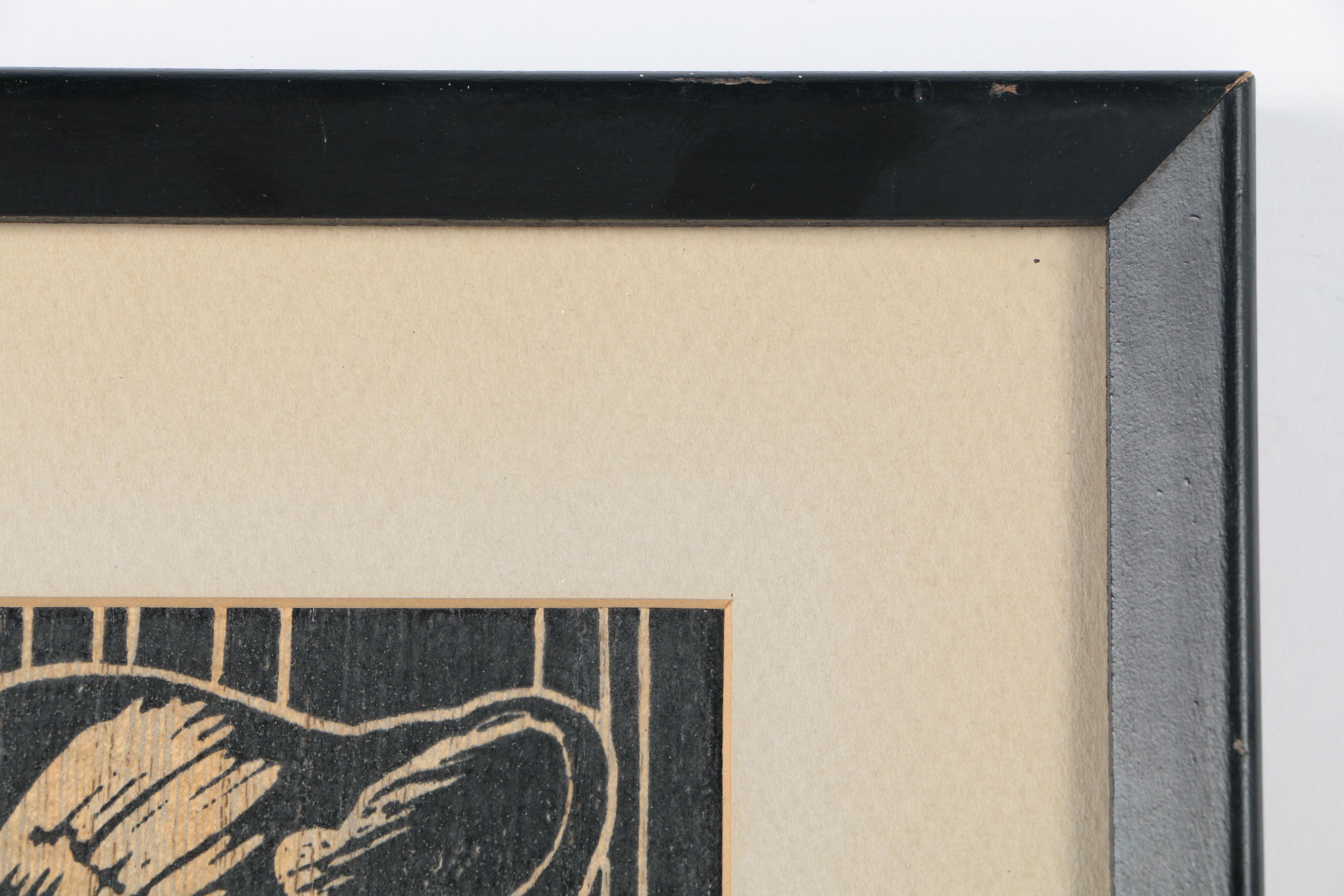 Fannie Rebecca Mennen Woodblock Prints Featuring "Gabby"