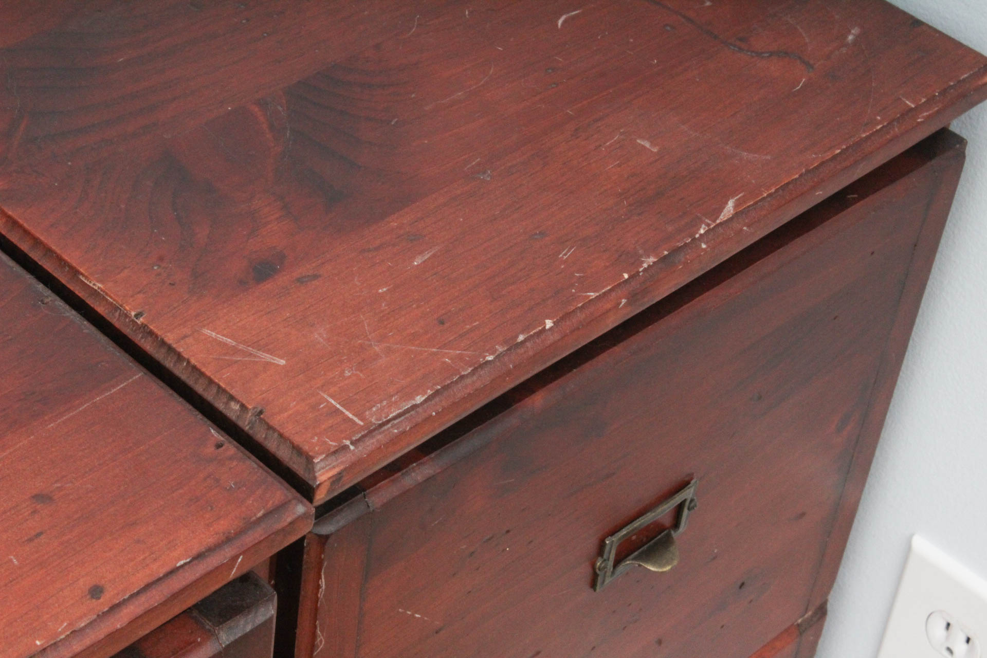 Pair of Wood Veneer Filing Cabinets