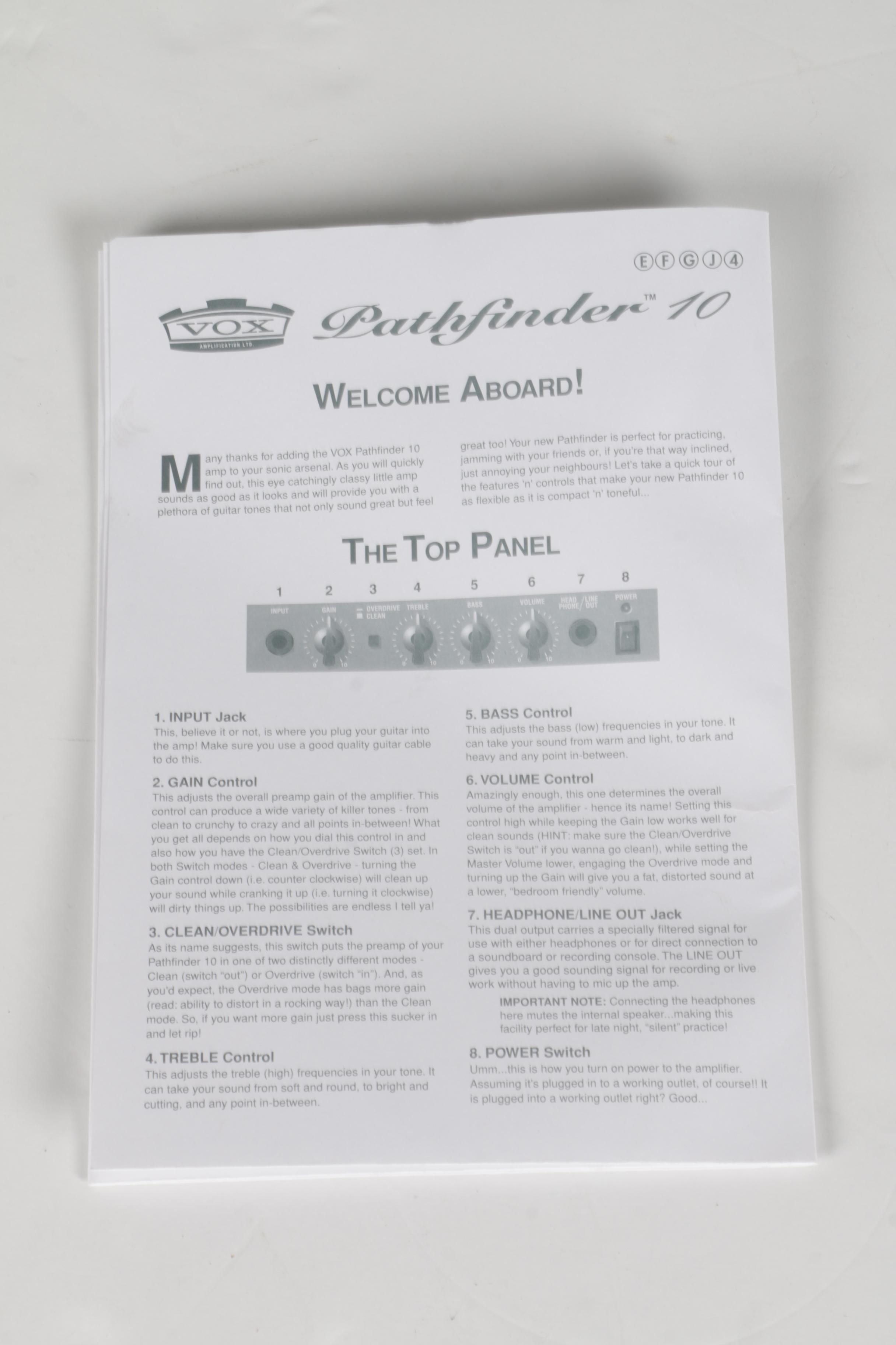 Vox Pathfinder 10 Practice Amplifier