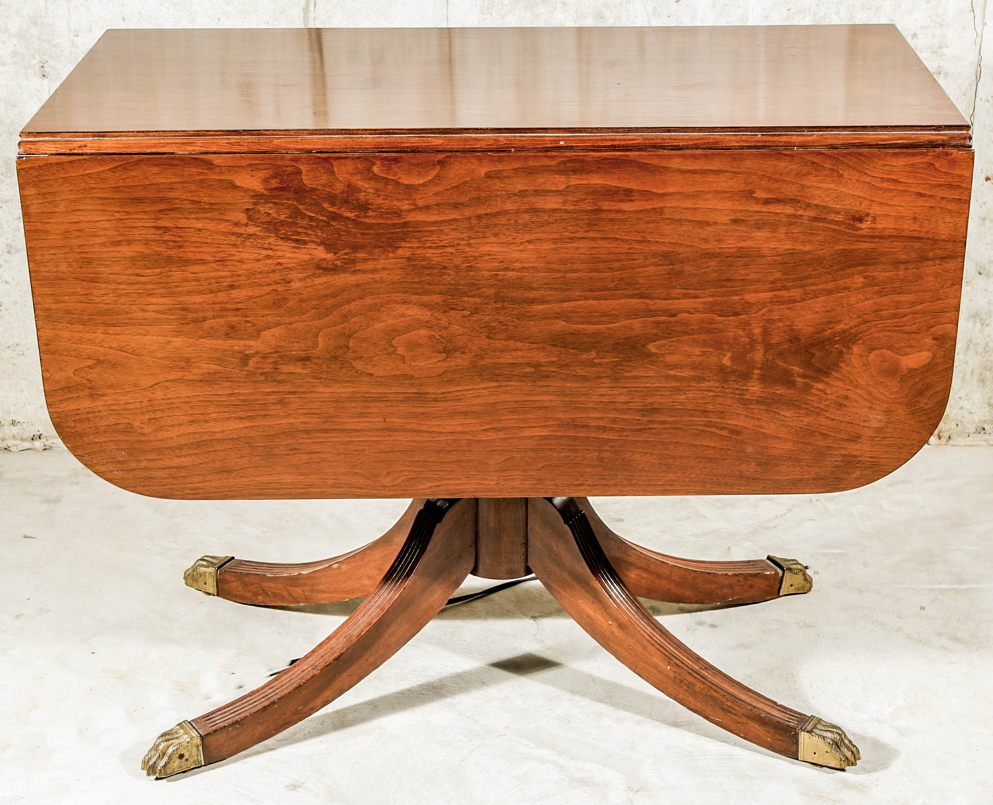 Drop-Leaf Duncan Phyfe Style Dining Table with Four Chairs