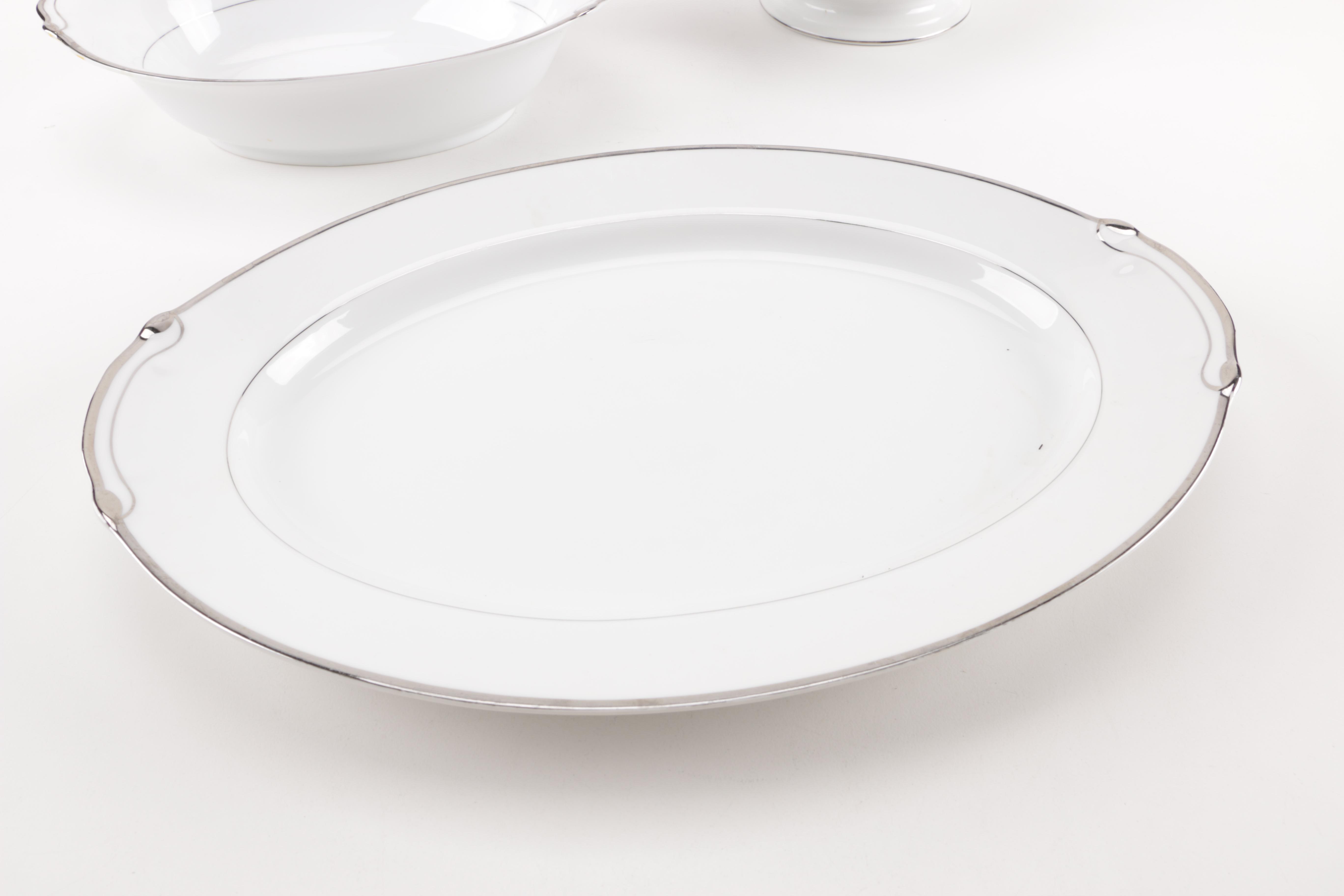 Harmony House "Silver Melody" Fine China Serveware