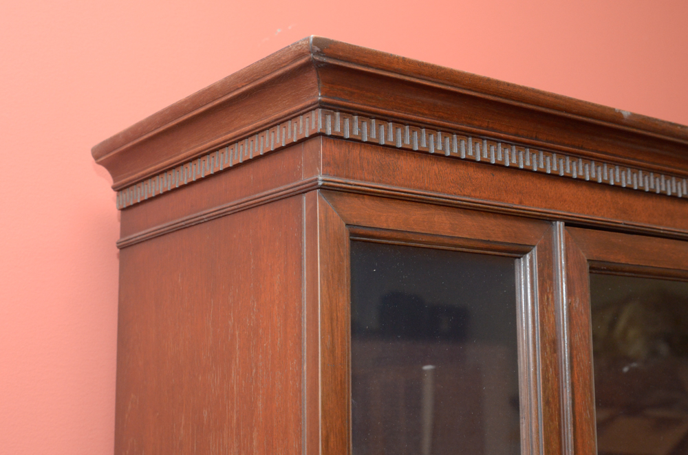 Hepplewhite Style Bow Front China Cabinet