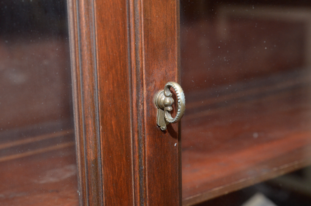 Hepplewhite Style Bow Front China Cabinet