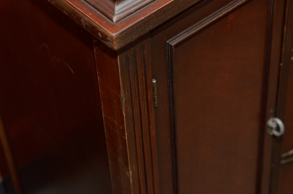 Hepplewhite Style Bow Front China Cabinet