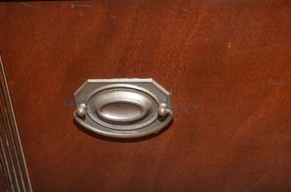 Hepplewhite Style Bow Front China Cabinet