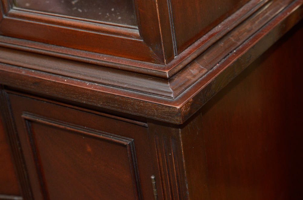 Hepplewhite Style Bow Front China Cabinet