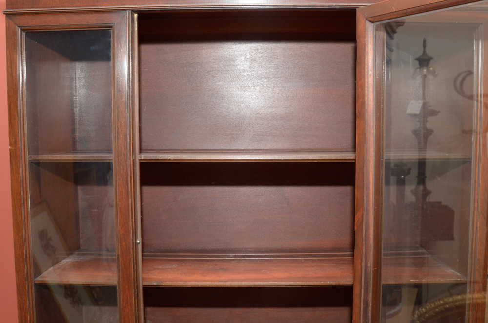 Hepplewhite Style Bow Front China Cabinet