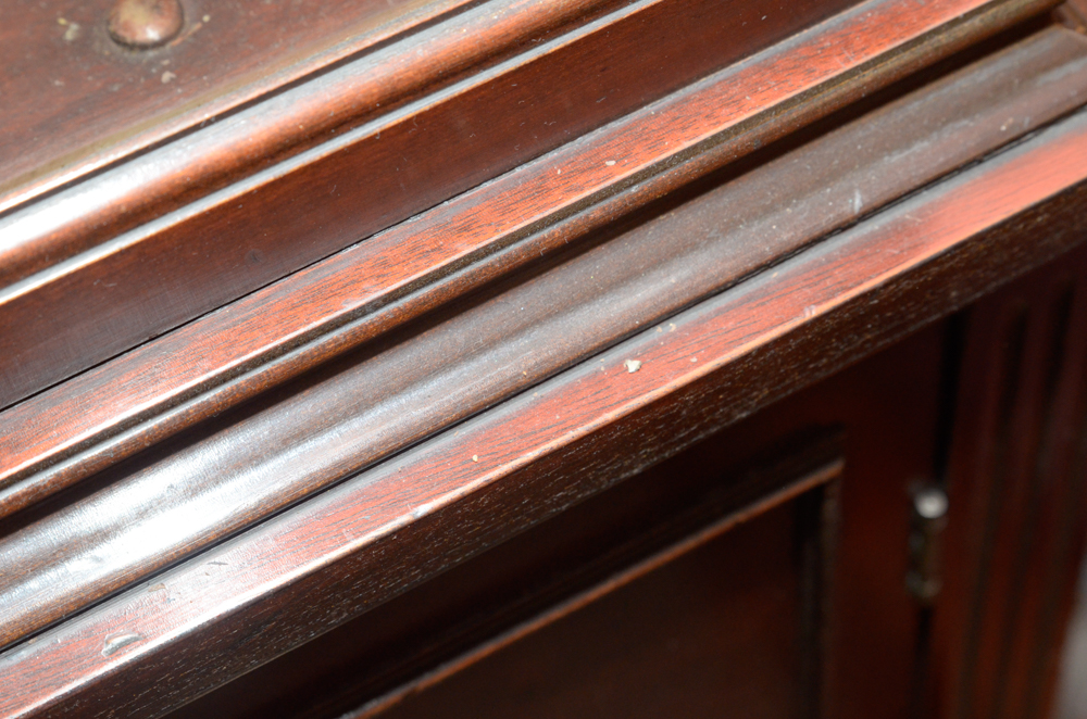 Hepplewhite Style Bow Front China Cabinet