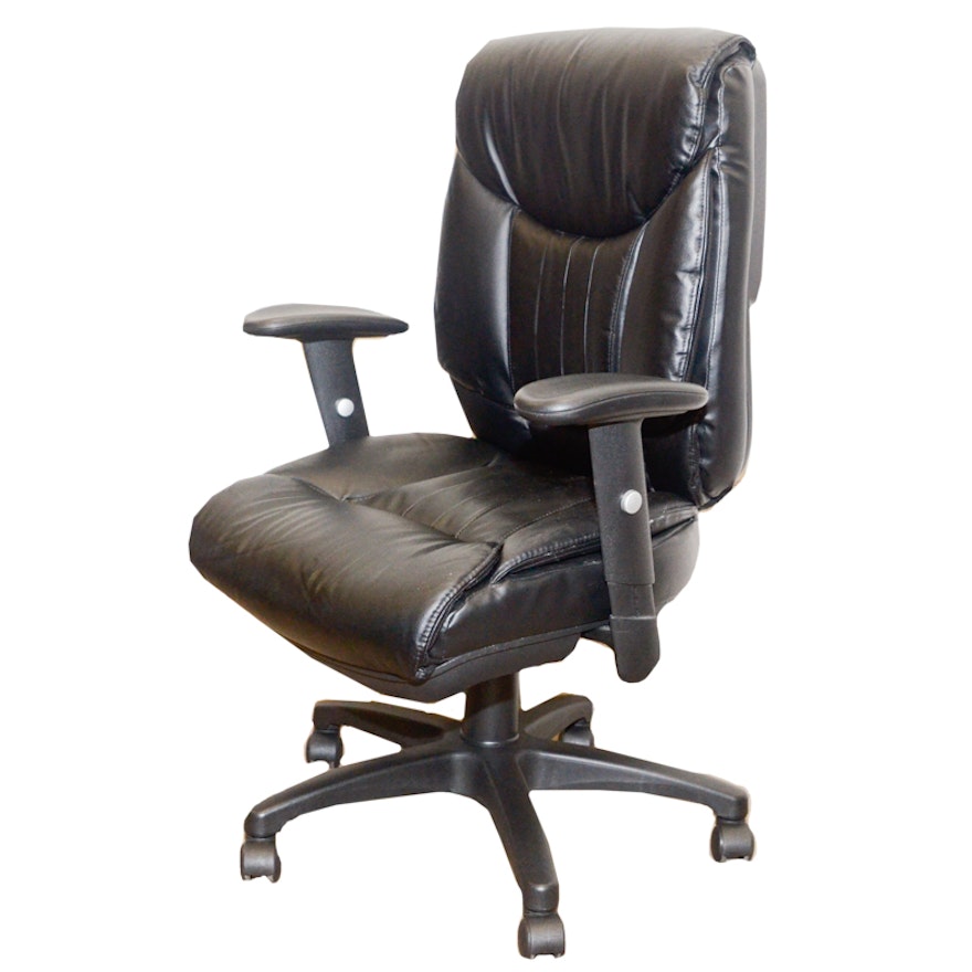 Black Bonded Leather Office Chair