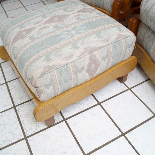 Upholstered Chairs with Matching Ottoman