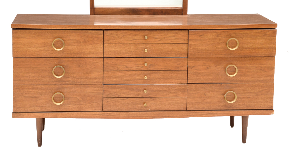 Robinson Mid Century Modern Dresser with Mirror