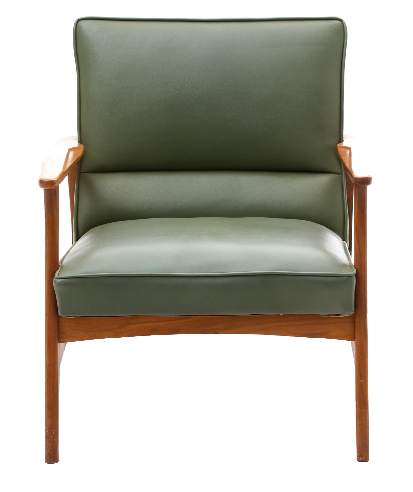 Pair of Mid Century Modern Walnut Lounge Chairs