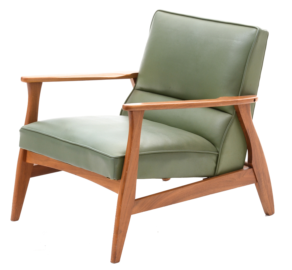 Pair of Mid Century Modern Walnut Lounge Chairs