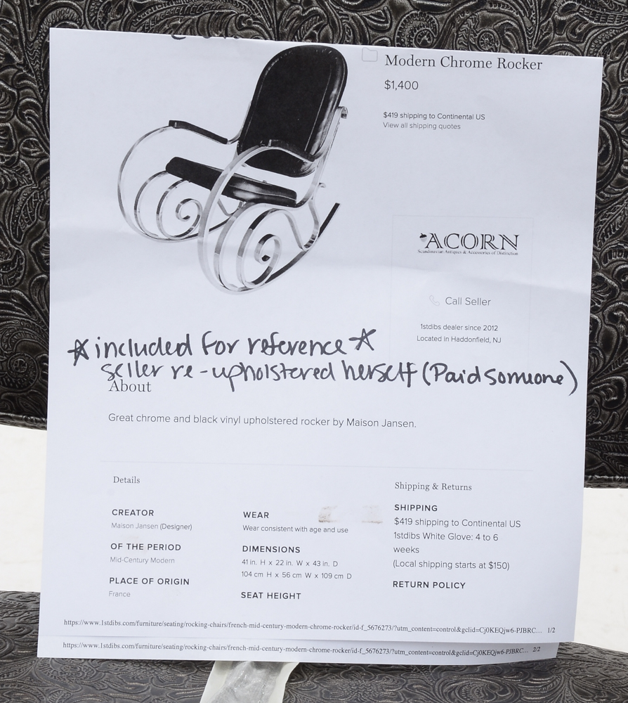 French Mid Century Modern Rocking Chair