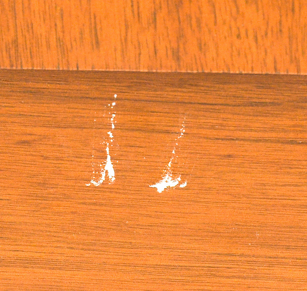 Walnut and Grained Laminate Nine Drawer Chest