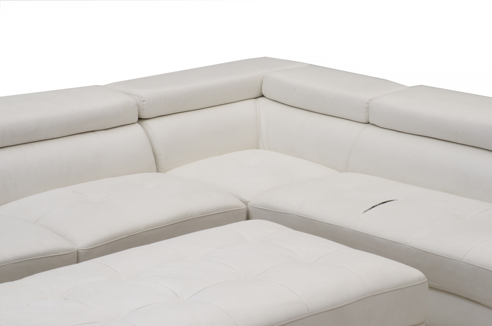 Three Piece Modern Style Leather Sectional Sofa