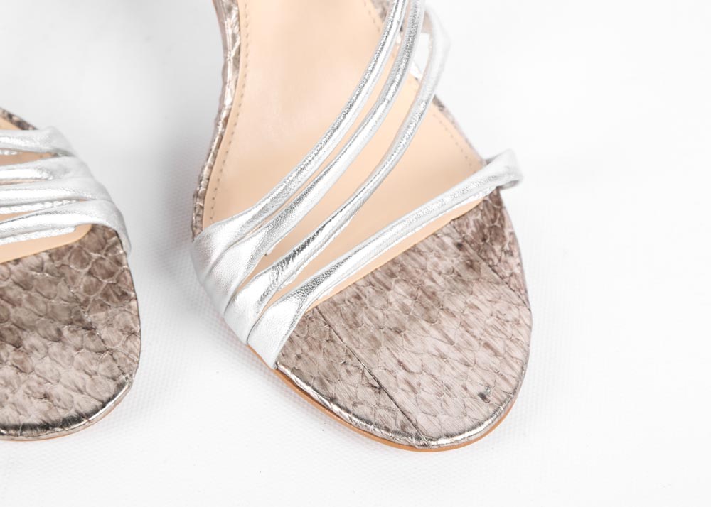 Vince Camuto Tiernan Metallic Strappy Spike Heel Slingbacks