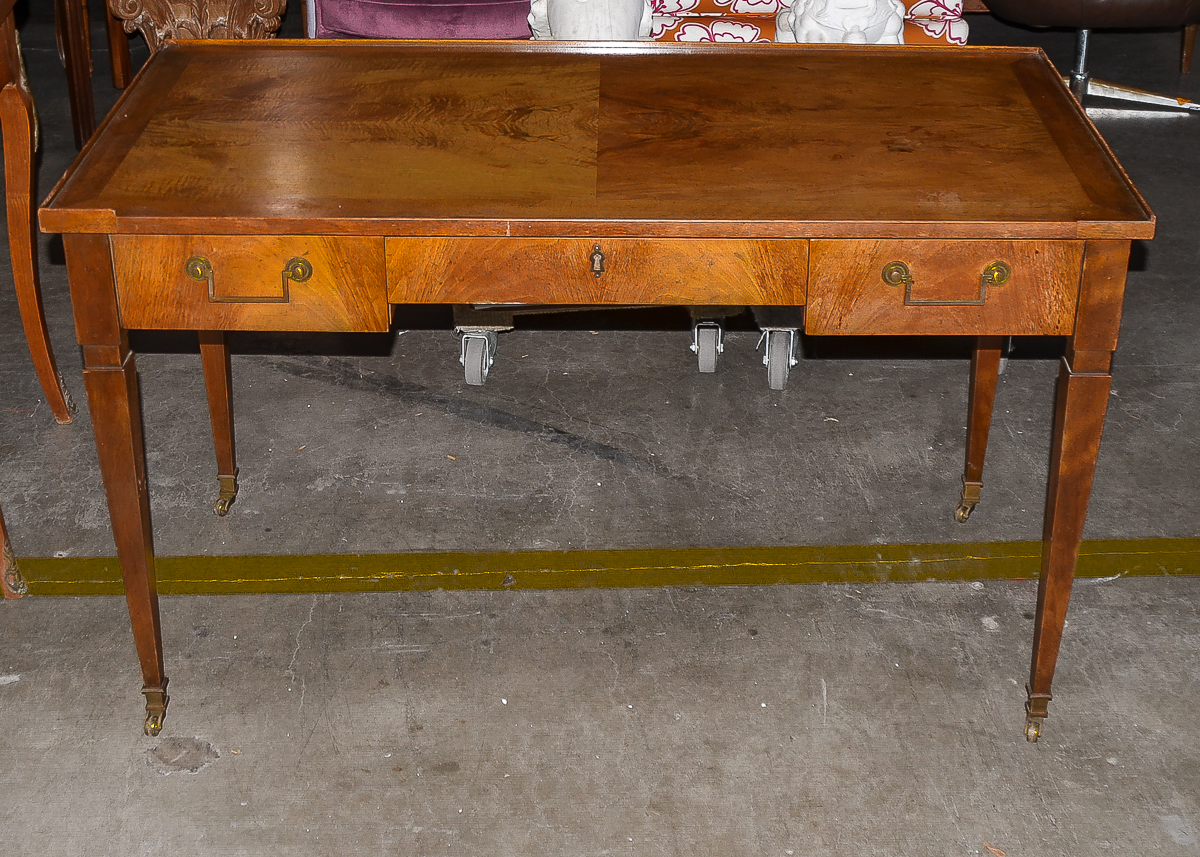 Vintage Wood Writing Desk by Baker Furniture
