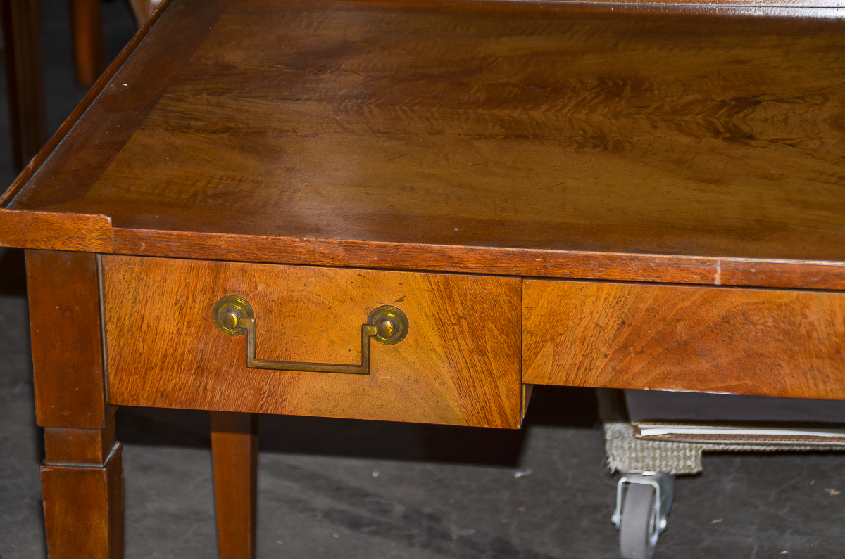 Vintage Wood Writing Desk by Baker Furniture