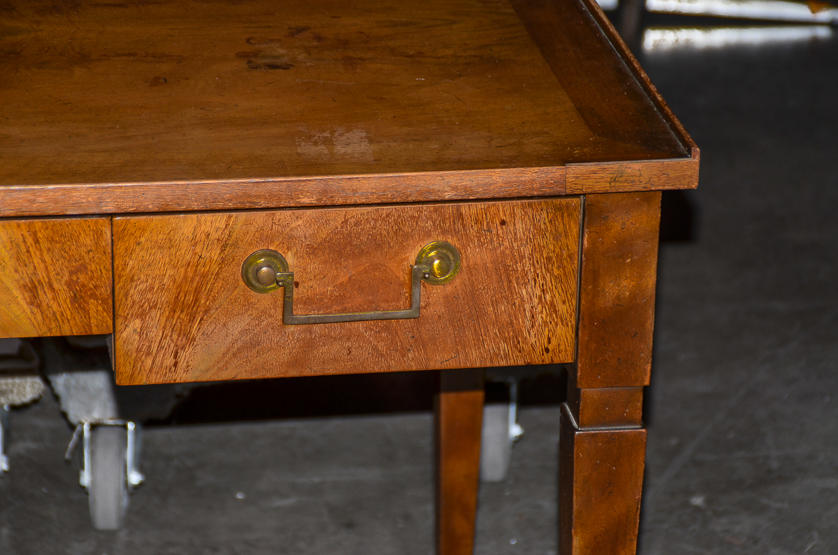 Vintage Wood Writing Desk by Baker Furniture