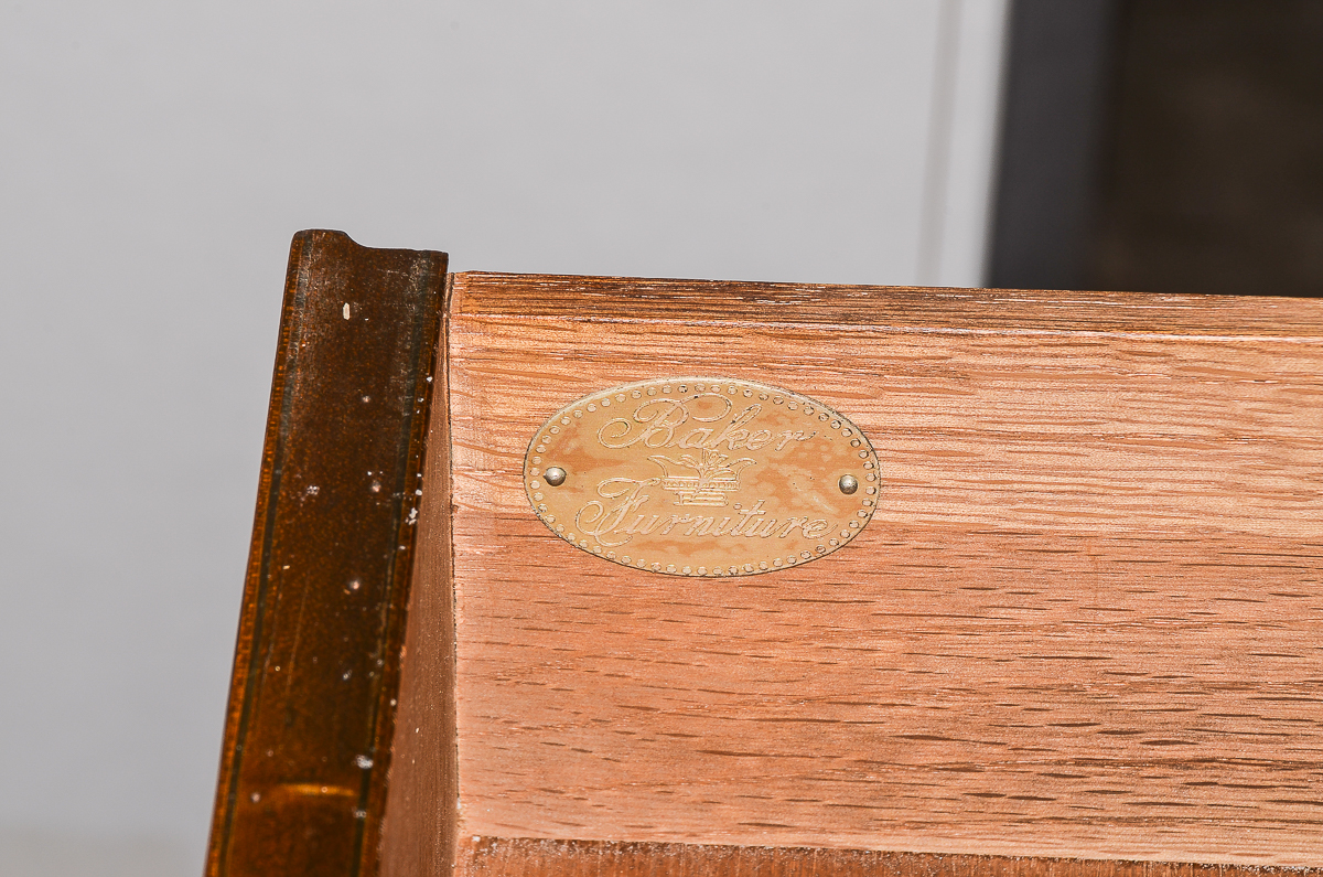 Vintage Wood Writing Desk by Baker Furniture