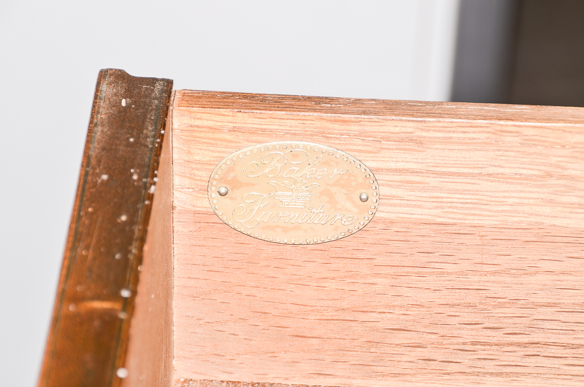 Vintage Wood Writing Desk by Baker Furniture