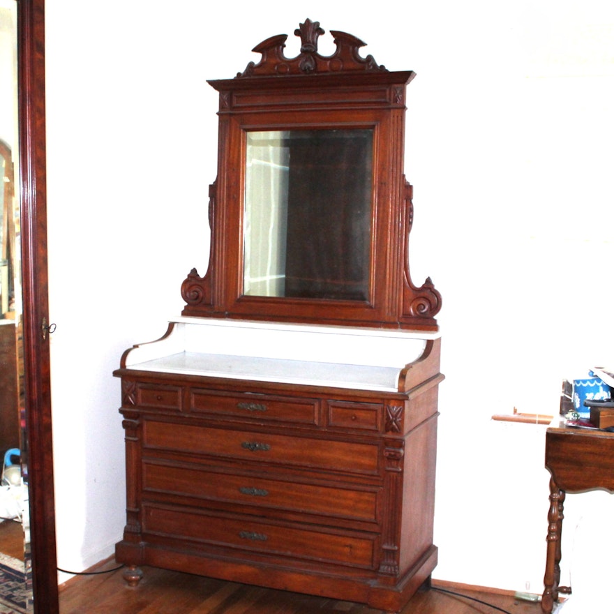 Eastlake Style Marble-Topped Dresser