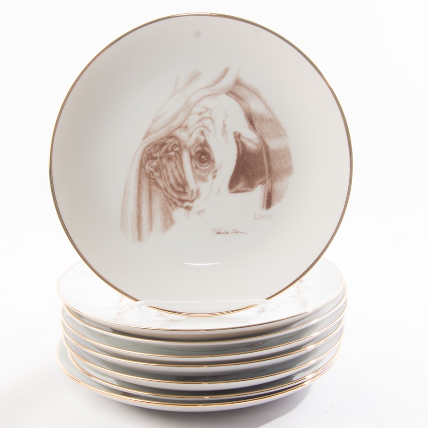 Limited Edition Laurelwood Collection Pug Plates