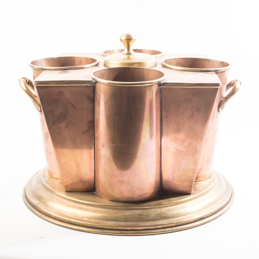 Copper and Brass Wine Cooler