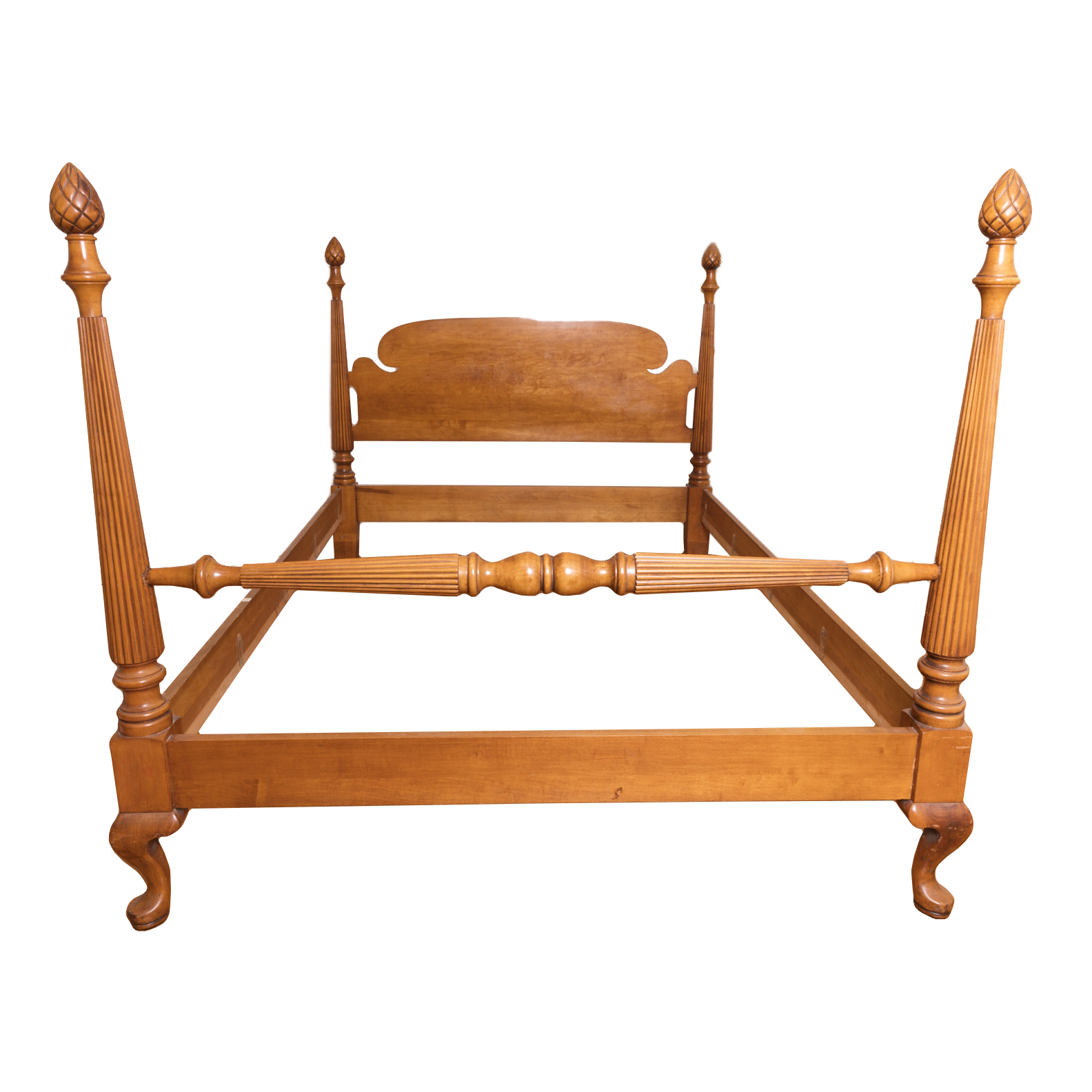 Queen Anne Style Full Size Four Poster Bed