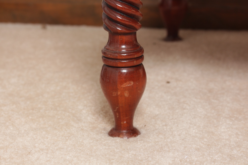 Willett Furniture Cherry Marble Top Side Table