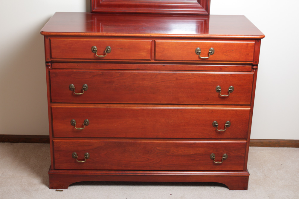 Vintage Pennsylvania House Cherry Dresser with Mirror